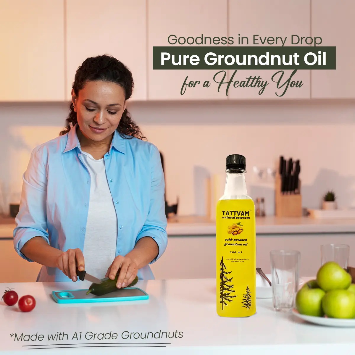 Cold Pressed Groundnut Oil