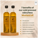 low pungent cold pressed mustard oil for Indian cooking